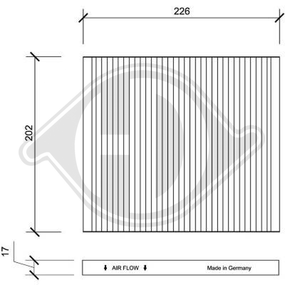 LOC503 INNENRAUMFILTER  HYUNDAI Accent/i40/Tucson/Veloster DCI0134