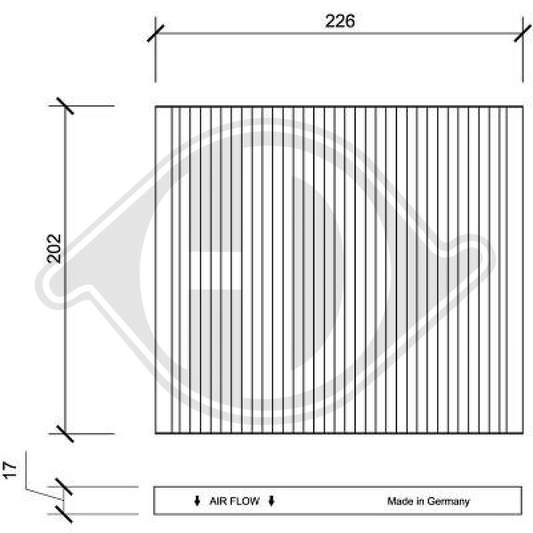 LOC503 INNENRAUMFILTER  HYUNDAI Accent/i40/Tucson/Veloster DCI0134