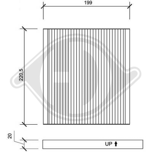 0897400850 INNENRAUMFILTER  TOYOTA Avensis/Corolla DCI1102