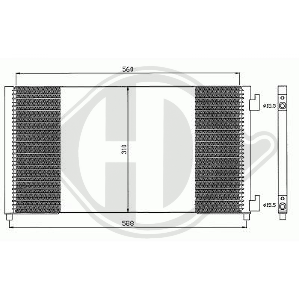 46745054 KONDENSATOR    FIAT PUNTO, 98-09.00        559x312x18 8345303