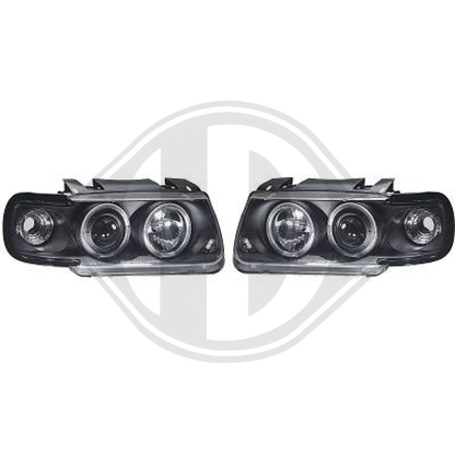 DESIGNSCHEINWERF.SET POLO, 94-99     KLARGLAS/SCHWARZ 2203480