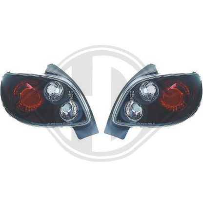 nan DESIGNRÜCKLAMPEN SET  206, 98->>     KLARGLAS/SCHWARZ 4225295
