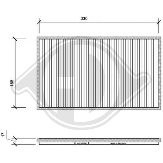 09121626 INNENRAUMFILTER  OPEL Combo/Corsa B/Tigra DCI1002