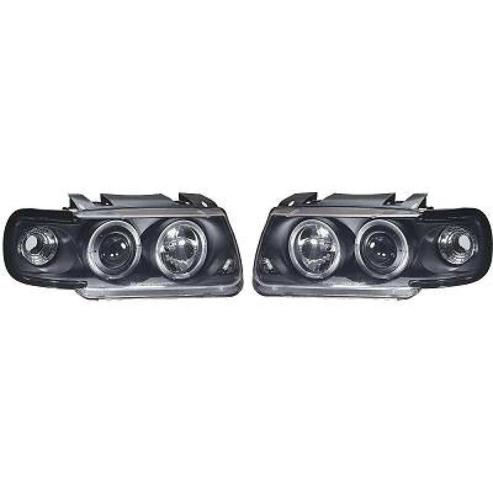 DESIGNSCHEINWERF.SET POLO, 94-99     KLARGLAS/SCHWARZ 2203480