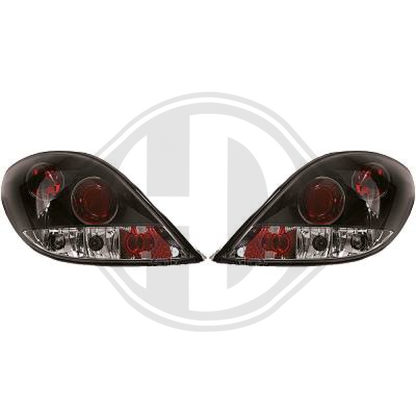 nan DESIGNRÜCKLAMPEN SET  207, 06-12     KLARGLAS/SCHWARZ 4226195