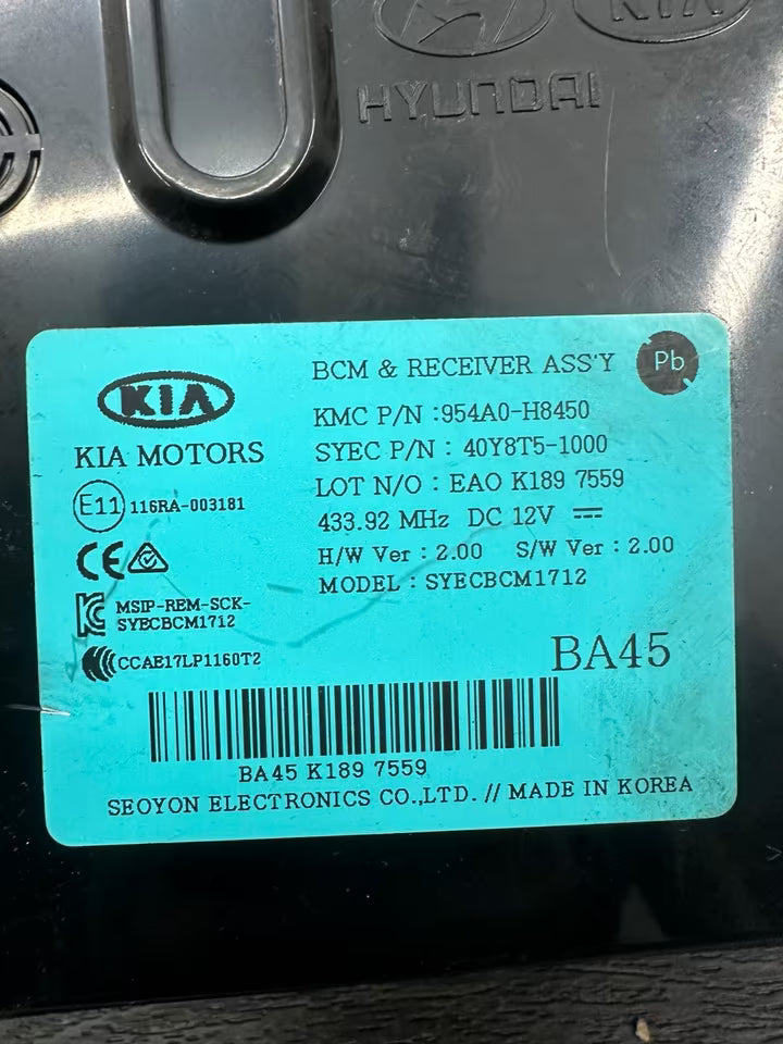 954A0-H8450 Bordnetzsteuergerät für Kia Rio IV 4 Model