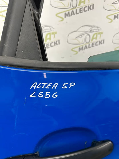 Türe Tür Hinten Rechts Seat Altea 5P Modell Farbe LS5G blau