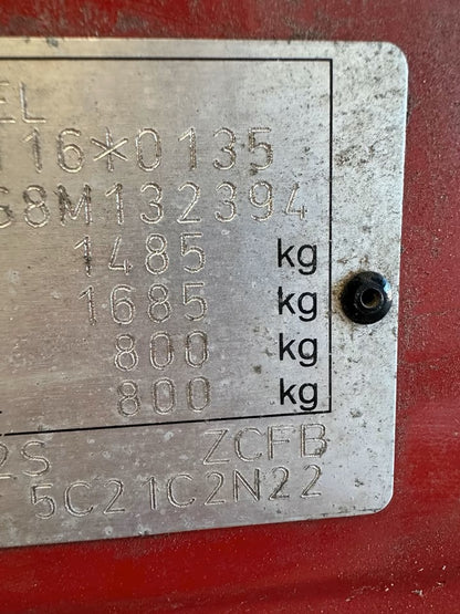 Türe Tür Hinten Links Opel Agila B Modell Farbe ZCFB Rot