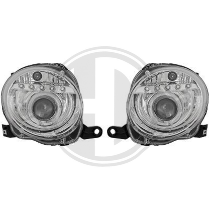 DESIGNSCHEINWERF.SET  500, 07-15       KLARGLAS/CHROM 3405280