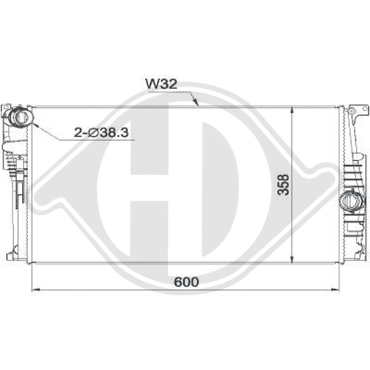 17117600520 Kühler Motorkühlung für BMW 1ER F20 11/2010->> DCM1597
