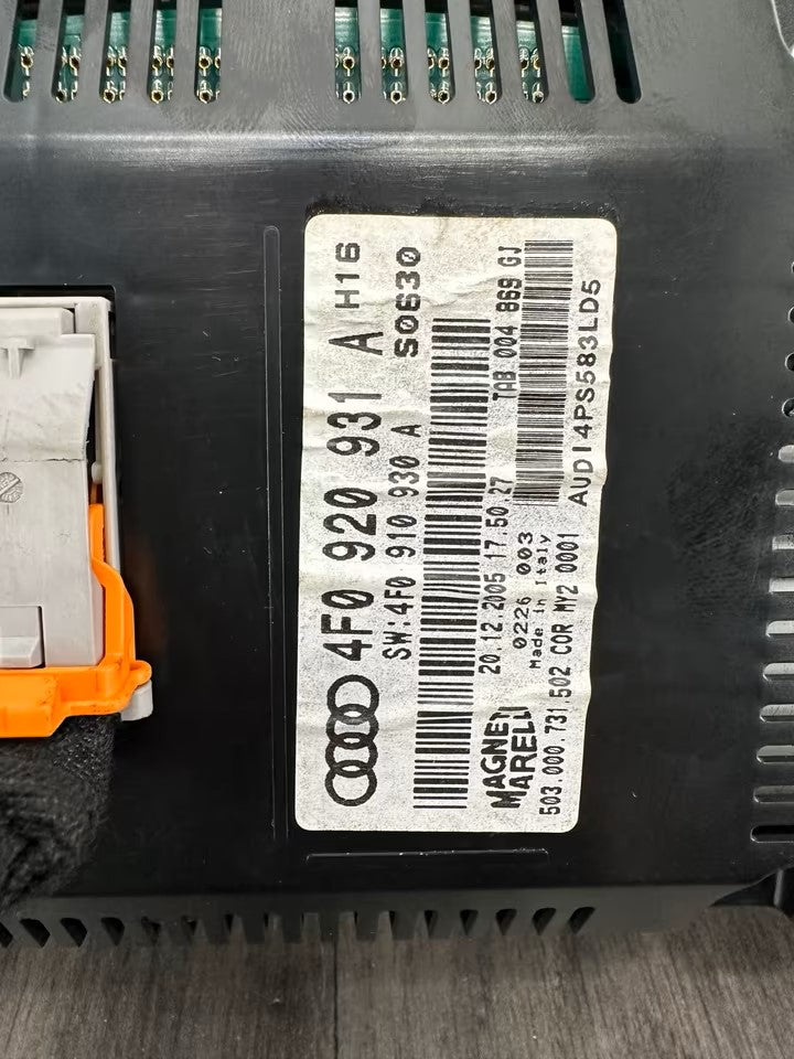 4F0920931A Speedometer instrument cluster Audi A6 4F C6 2.0 FSI