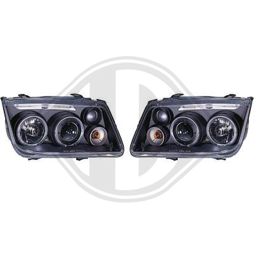 DESIGNSCHEINWERF.SET BORA, 98-05     KLARGLAS/SCHWARZ 2231680