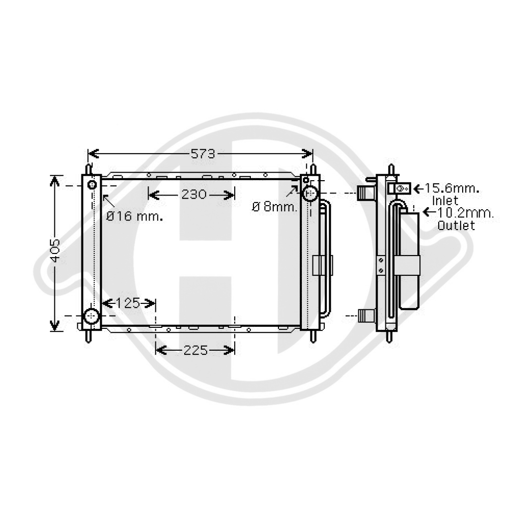 8200134606 KÜHLER+KONDENSATOR   CLIO, für 05->>        +TWINGO 07->> DCM3844