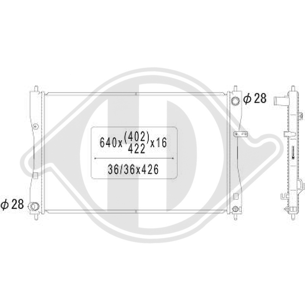 MN130395 Kühler Motorkühlung für MITSU COLT VI 03/2005 DCM2512