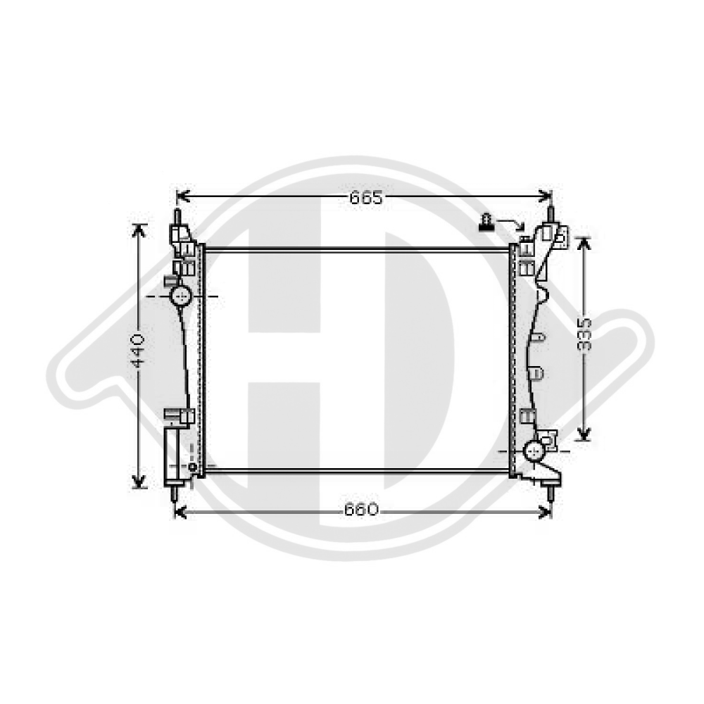 51864284 Kühler Motorkühlung für FIAT GRANDE PUNTO 10/2005 DCM1984