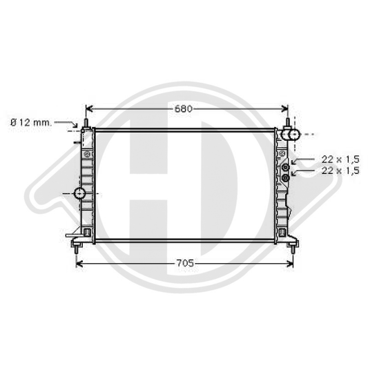 1300176 Kühler Motorkühlung für OPEL VECTRA B 10/1995 DCM2617