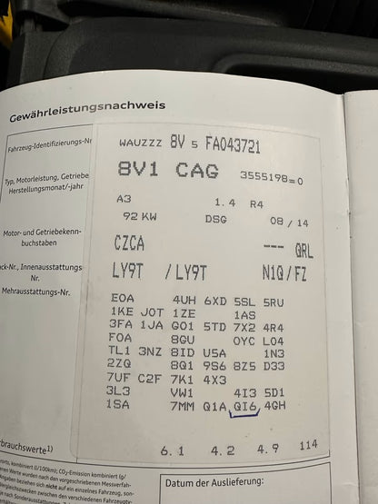 CZC CZCA Motor 1,4 TFSI 92 Kw 125 Ps Audi A3 8V Modell 170000km
