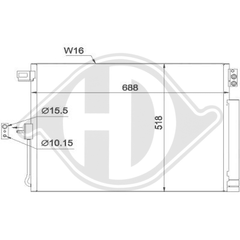 00K55038003AE KONDENSATOR  JEEP JEEP GR. CHEROKEE 11/2010 DCC1649