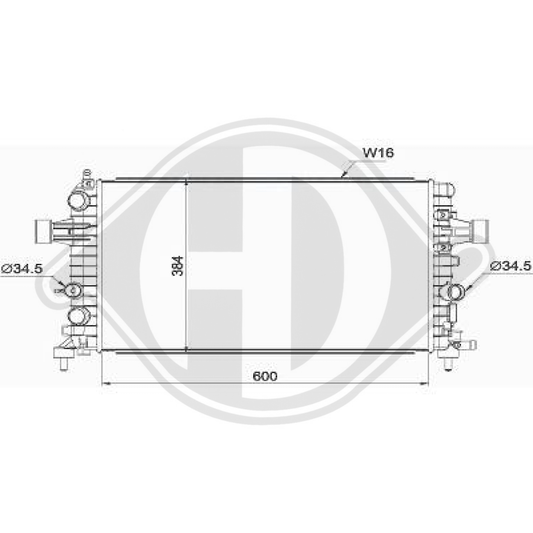 13 00 286 Kühler Motorkühlung für OPEL ASTRA H 2006 DCM2700