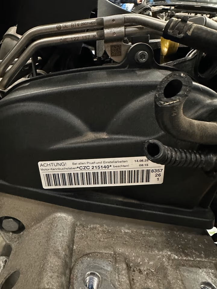 CZC CZCA Motor 1,4 TFSI 92 Kw 125 Ps Audi A3 8V Modell 170000km