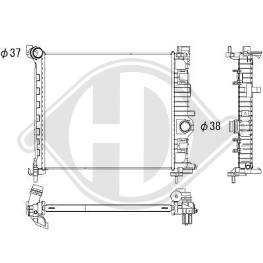 13283249 Kühler Motorkühlung für OPEL MERIVA B DCM2706