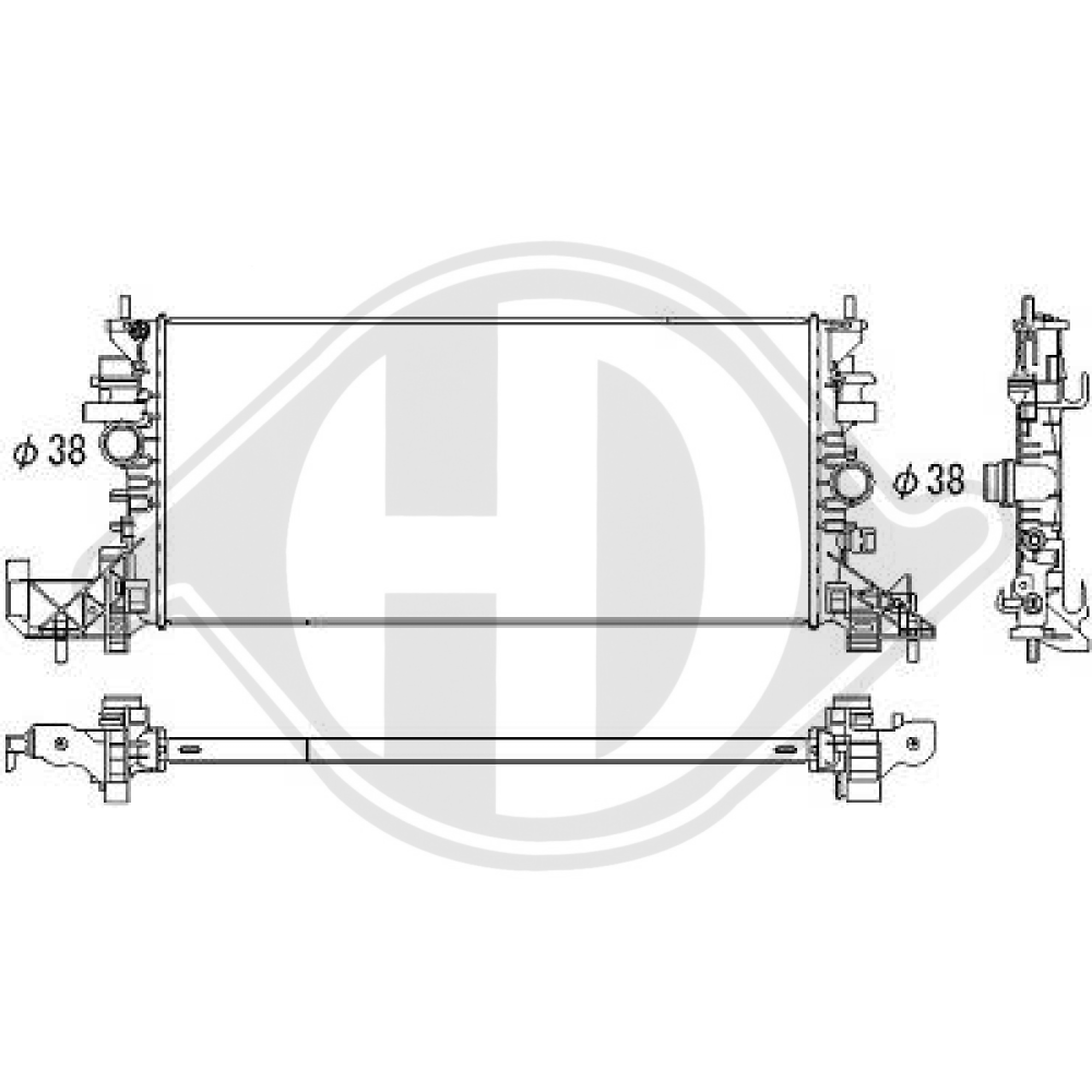 13453906 Kühler Motorkühlung für OPEL Astra K 06/2015->> DCM3931