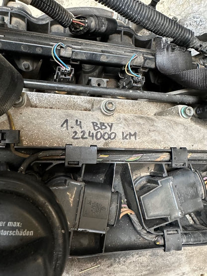 BBY Motor 1,4 Benzin Komplett 55 KW Audi Vw Seat Skoda