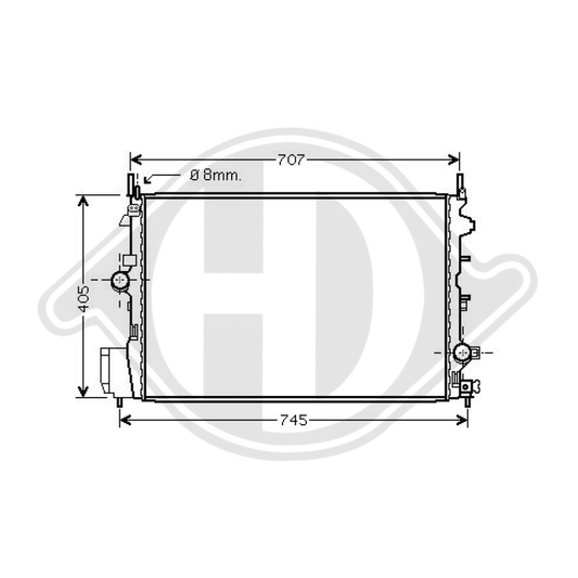 51770416 Kühler Motorkühlung für OPEL VECTRA C 2004 1,9D DCM2669