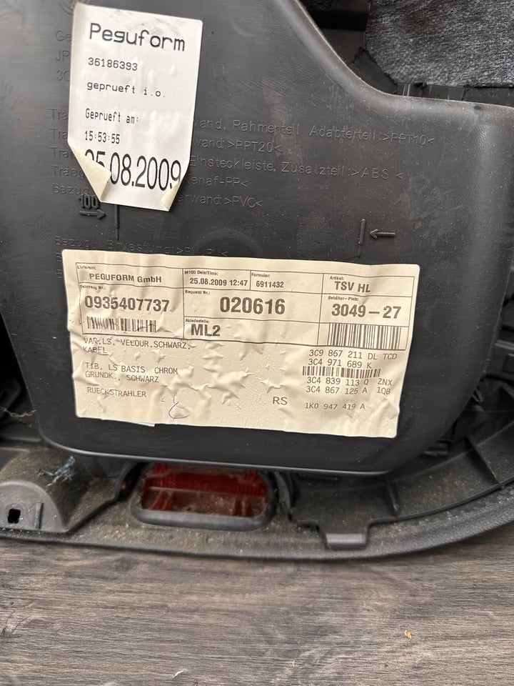 3C9867211 Türverkleidung Türpappe Hinten Links Vw Passat 3C Kombi