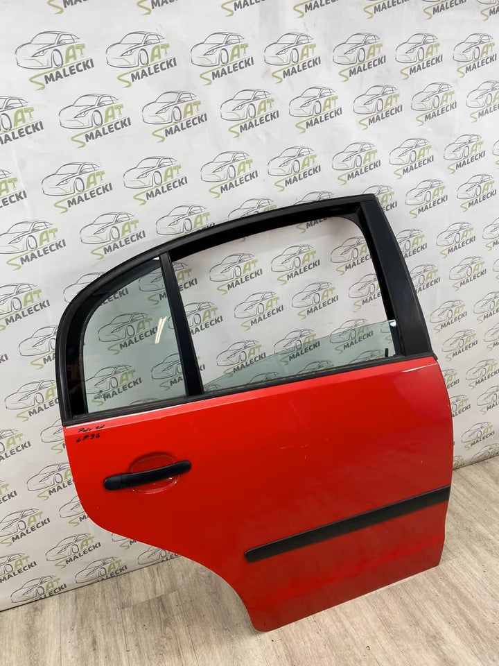 Türe Tür Hinten Rechts Vw Polo 9N Stufenheck Sedan Farbe LP3G Rot